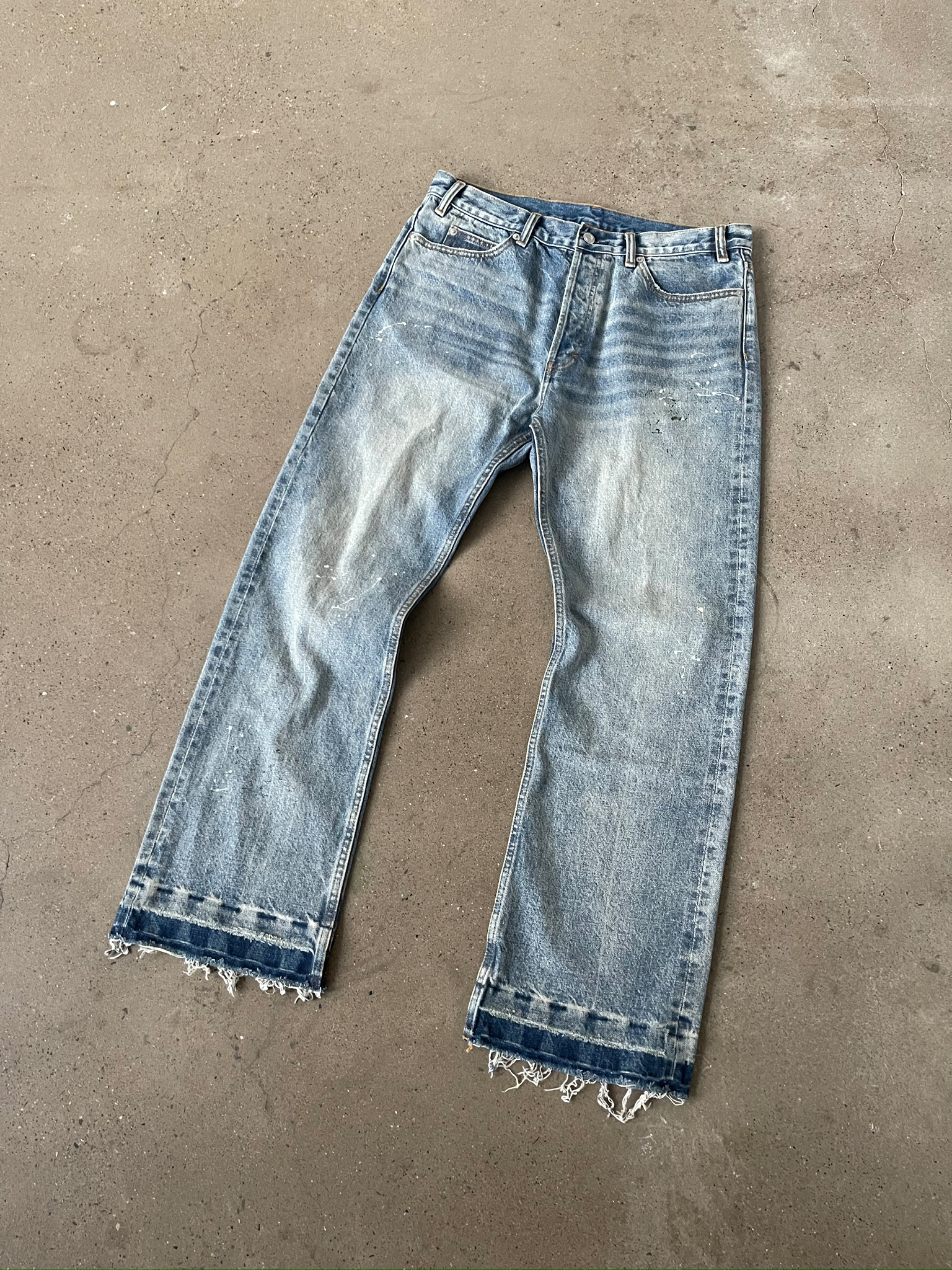 HideinHills赤耳面料牛仔裤