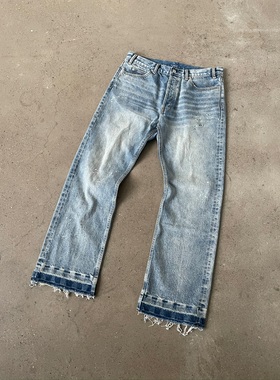 实体现货 Hide in Hills 泼墨水洗蓝日产KAIHARA赤耳面料牛仔裤