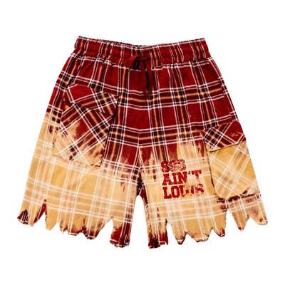 实体现货 Sssaint Louis 渐变扎染做旧破坏拼接工装短裤