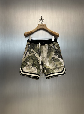 实体现货 Jungle Gurl SSENSE限定花色芭蕉叶宽松篮球休闲短裤