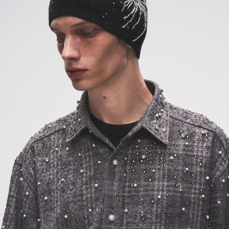 实体现货 Birth Of Royal Child Borc 水钻宝石烟花冷帽毛线帽