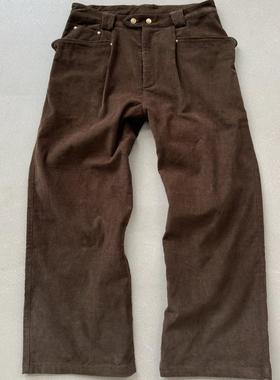 实体现货 Epide Prefab 复古法式松弛感老钱风灯芯绒飞袋长裤