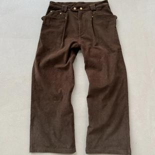 松弛感老钱风灯芯绒飞袋长裤 实体现货 复古法式 Prefab Epide