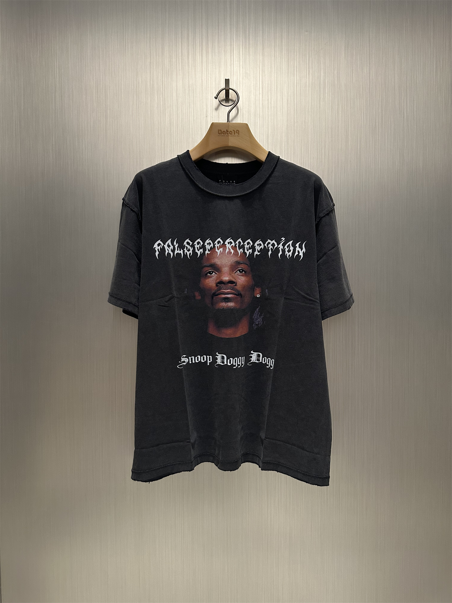 实体现货 False Perception Snoop Dogg 狗爷肖像水洗做旧短袖T恤