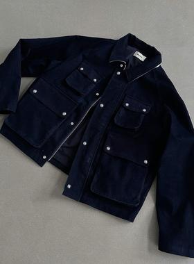 实体现货 Epide Prefab 植绒牛仔灯芯绒拼接多袋工装猎装夹克