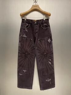 Royal Child Borc 实体现货 伐木裤 漩涡刺绣宝石工装 Birth