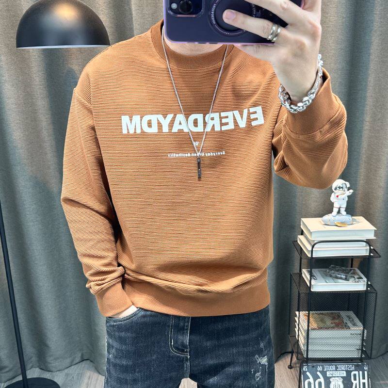 潮牌卫衣男秋冬新款高端男装字母印花休闲套头长袖上衣韩版衣服潮