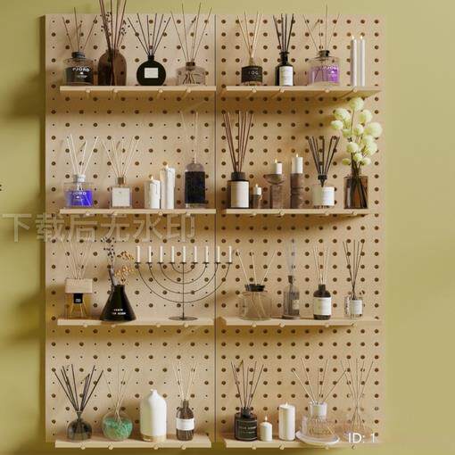 现代化妆品 香葉 香水 蜡烛 化妆品 精油 置物架 草图大师SU模型