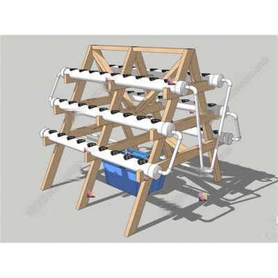 4792现代其他工业设备 水培系统 无土栽培植物架 管道栽培SU模型