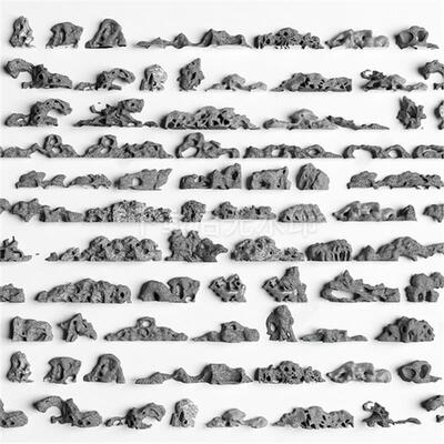 中式太湖石造型石 天然石园林景石 假山石景观石墩草图大师SU模型