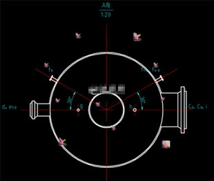 绝热式固定床反应器设计图CAD图纸 总图 主视图 焊接详图局部图等