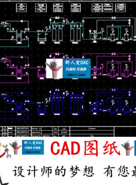 PID反渗透工艺流程图图纸包括UPW系統(中使用點)混床系統CAD图纸