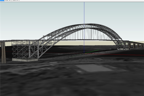 SU0311 sketchup模型库 SU模型 跨江大桥 长桥 景观桥 大桥 2M