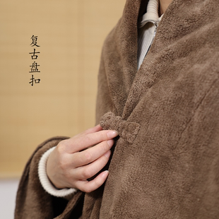 家居防风斗篷比丘尼披肩居士禅修打坐盘扣坎肩柔软舒适保暖春秋