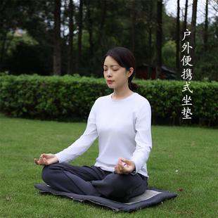 户外打坐垫便携式多功能冥想垫防水面料居士拜垫手提式静禅修垫