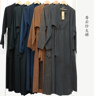 慈心缘僧服春夏长衫和尚服男女僧衣大褂香云纱透气长褂出家人僧袍