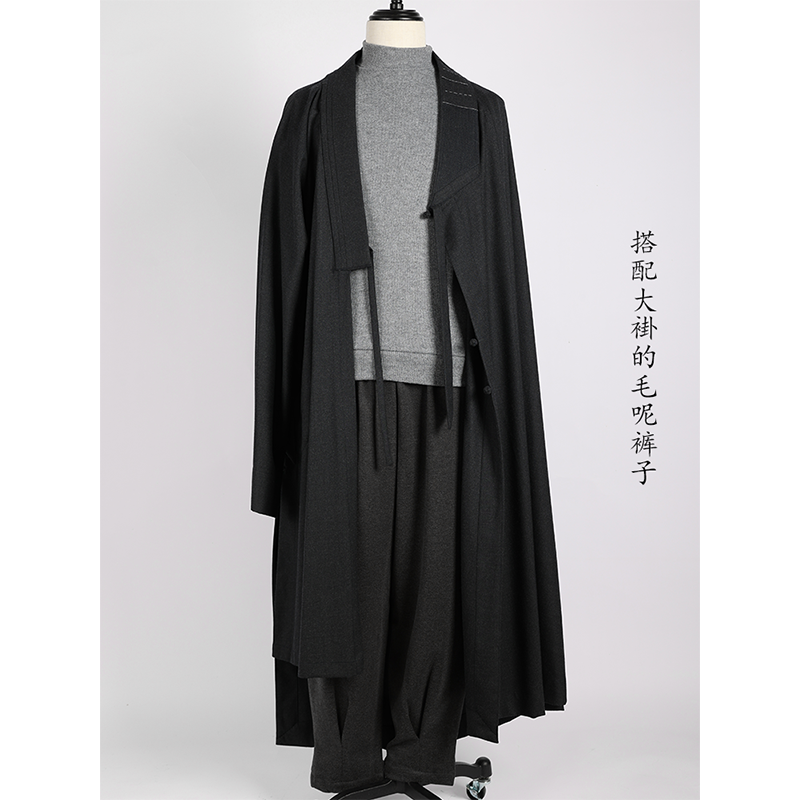 慈心缘秋冬季僧服大褂羊绒毛呢僧裤禅修打坐裤柔软保暖收口免绑腿