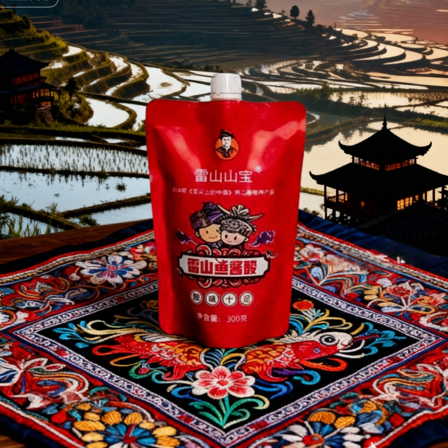 鱼酱酸火锅底料贵州特产雷山酸汤雷山鱼酱酸舌尖推荐酸汤鱼火锅