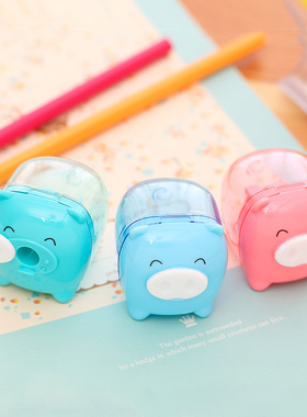 得力0557珍宝猪卷笔刀削笔刀学生铅笔削笔器小号削眉笔刀可爱卡通