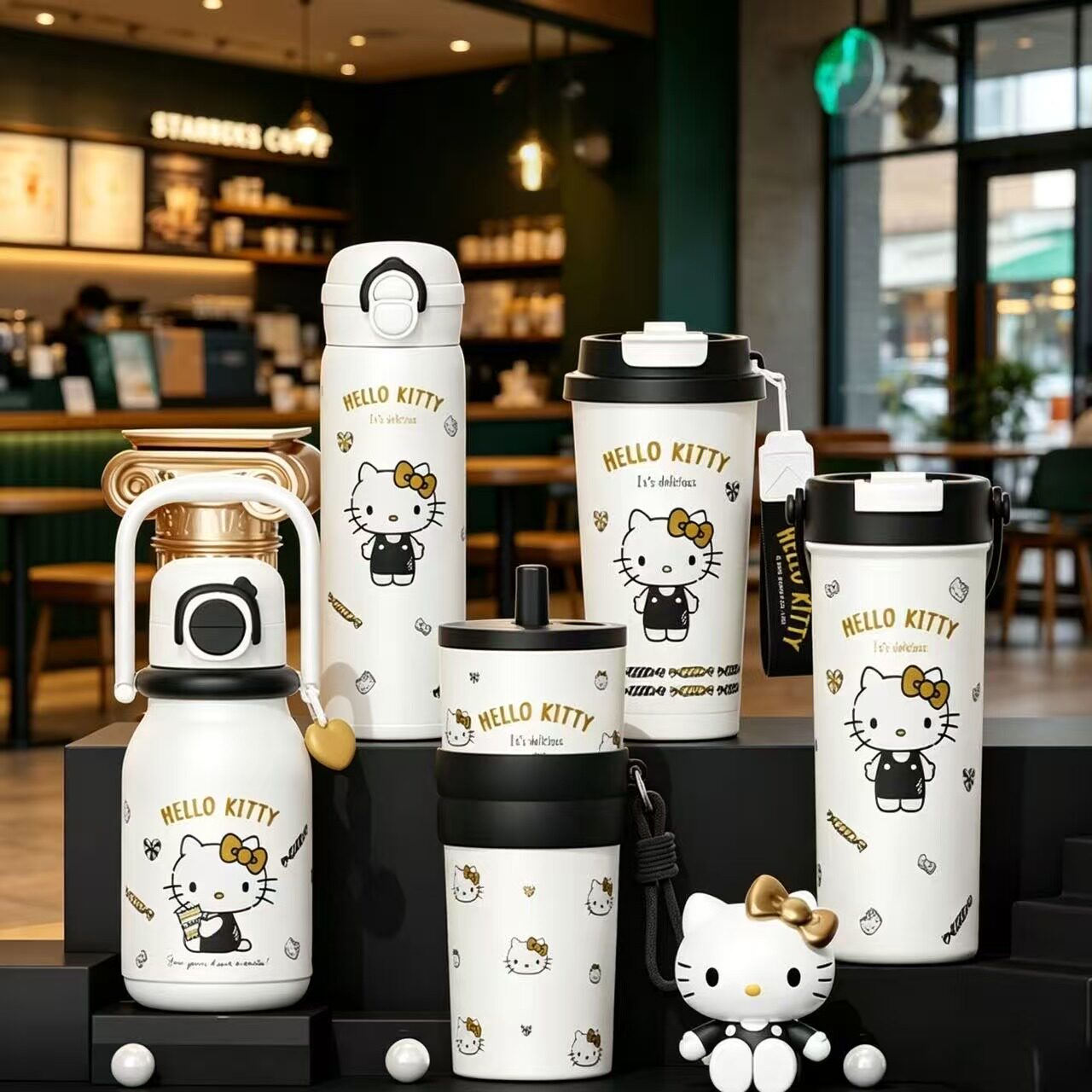 HelloKitty凯蒂猫女生吸管保温杯
