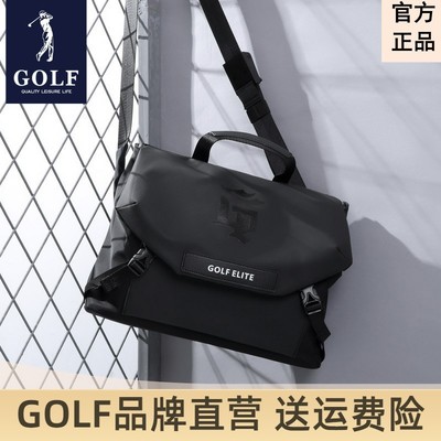 GOLF斜挎包男2026新款潮牌单肩背包男士时尚大容量帆布休闲邮差包