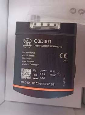 IFM易福门3D成像系统O3D301，。议价