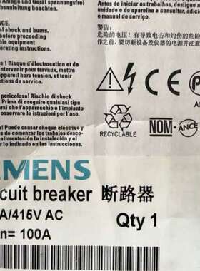 塑壳断路器 3VL2710-1AS33-0AA0 3V议价