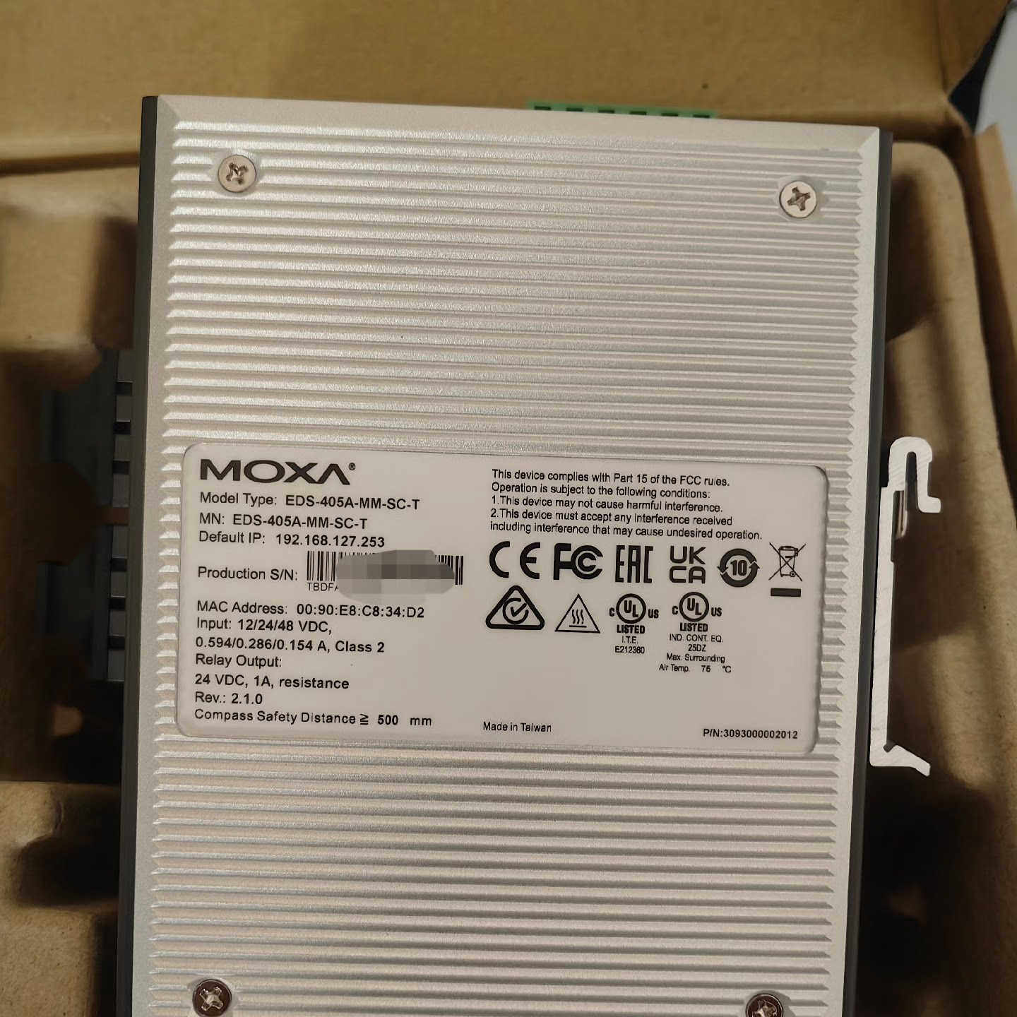 EDS-405A-MM-SC-T  MOXA 议价