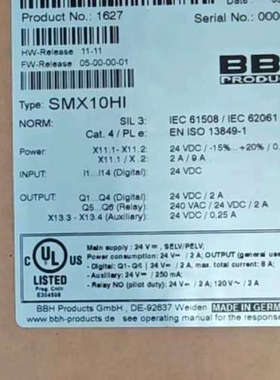 BBH安全继电器，控制模块，SMX 10 HI，，正议价