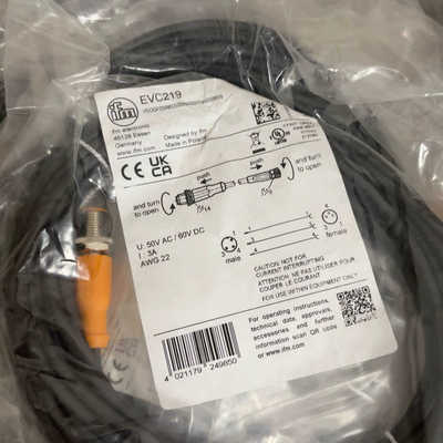 EVC219易福门连接线evc219  5米3芯M12公头转议价