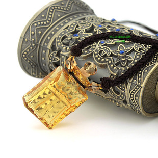 琉璃精油瓶项链吊坠大容器男女香薰香水空心瓶挂件装朱砂胎发纸条