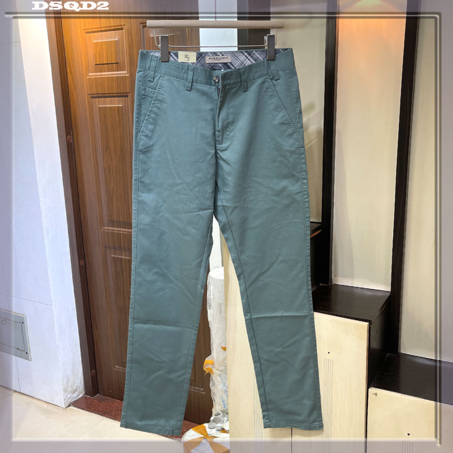 外贸男士休闲裤2024新款秋冬季修身直筒商务西裤秋季厚款纯棉长裤