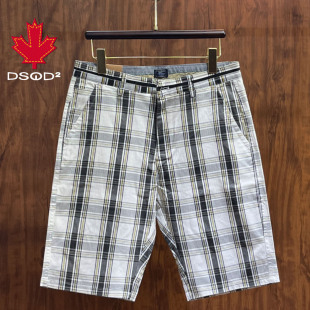 薄款 青年韩版 潮流中裤 子男装 格子五分裤 帅气纯棉休闲短裤 男生夏季