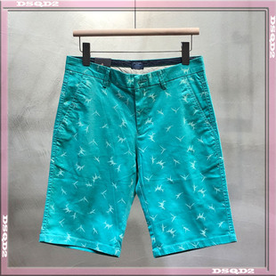 新款 纯棉梭织休闲短裤 美式 高端花色平腰五分中裤 男 潮牌男士 24夏季