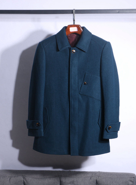 树牌轻奢翻领22042N1 零售价2380 羊毛面料 羊毛呢子大衣外套秋冬