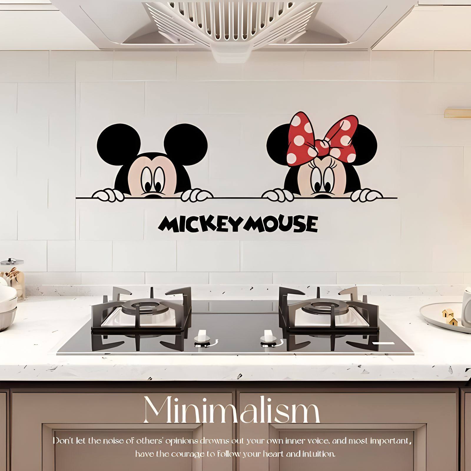 卡通米奇加厚厨房无胶自粘墙纸防水耐高温可擦洗防油烟静电贴膜,家居饰品,软装墙贴,淘宝优惠券,粉丝福利购,淘宝优惠卷