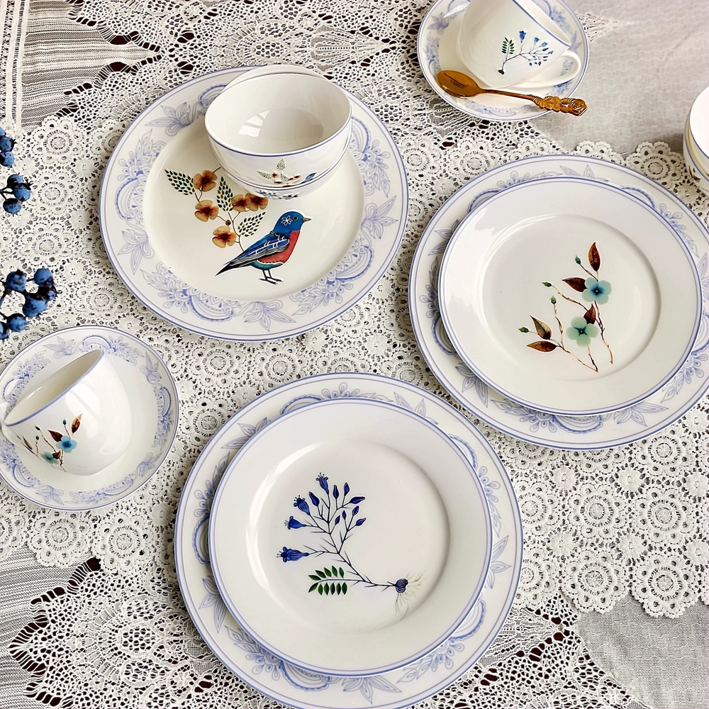 一鸿瓷器牛扒盘饭碗包邮咖啡杯碟