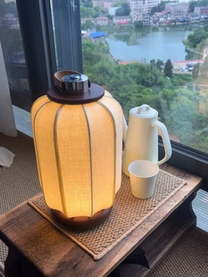 新中式复古台灯古典手工可调节书桌卧室床头无线书法氛围台灯禅意