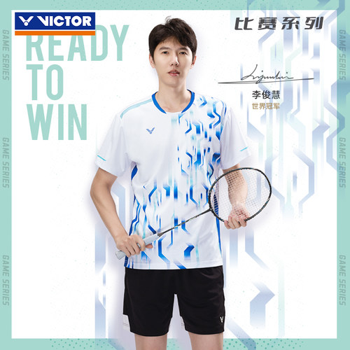 威克多victor胜利比赛系列李俊慧羽毛球上衣半袖T恤速干男女50015