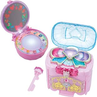 wonderful光之美少女契约化妆盒钻石丝带城堡电子变身器女孩玩具