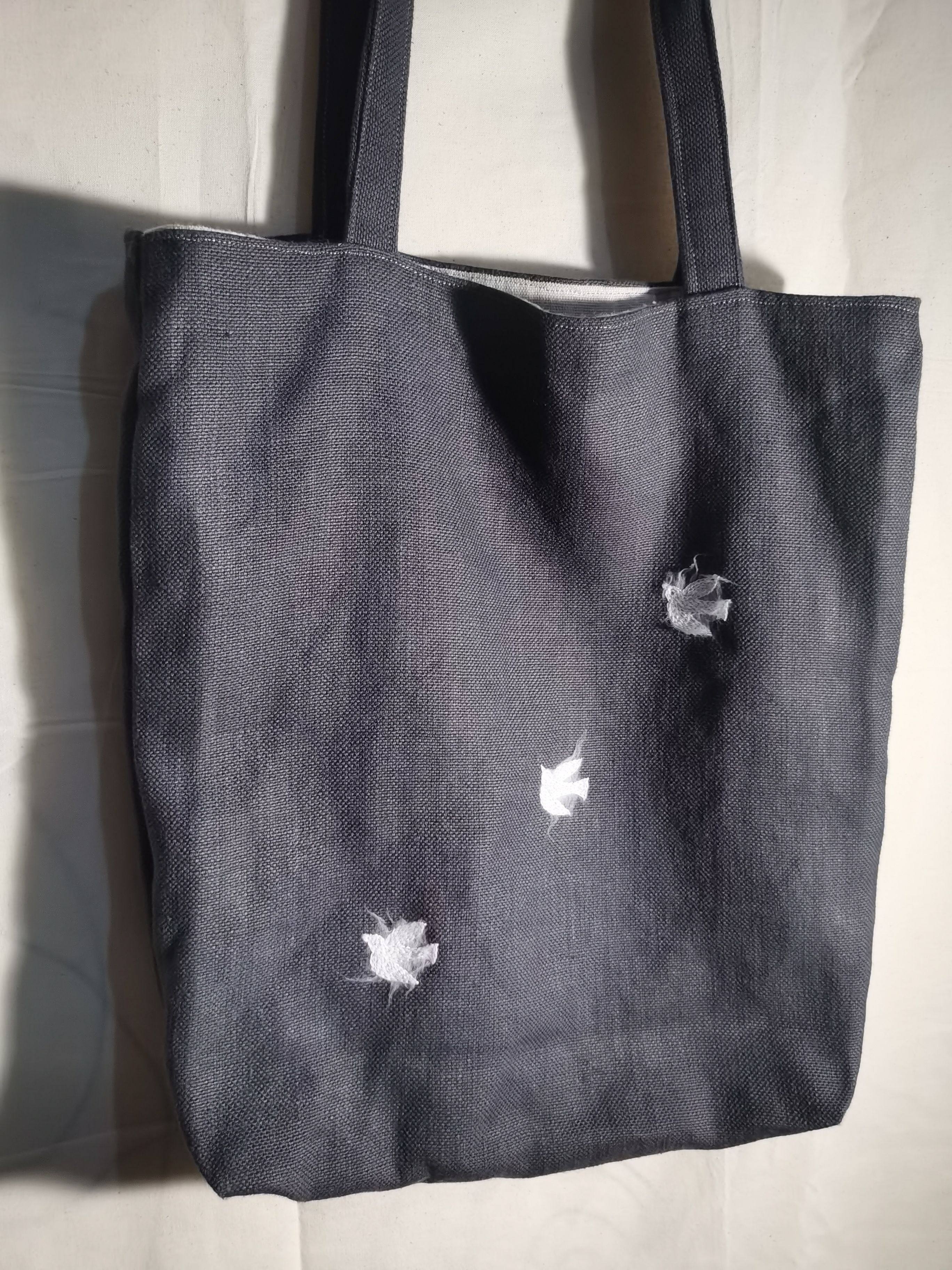 纯手工刺绣高克重进口亚麻大布包鸽子款,箱包皮具/热销女包/男包,托特包,淘宝优惠券,粉丝福利购,淘宝优惠卷