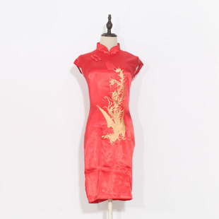 新中式改良旗袍女中长款中国民族风刺绣喜妈妈婆婆婚宴装迎宾礼服