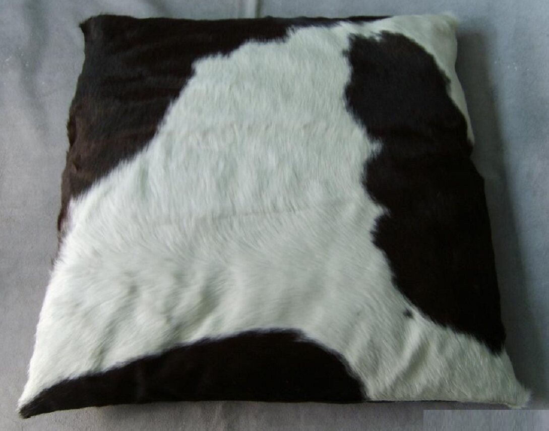 定制奶牛皮靠垫沙发垫榻榻米地垫80*80真皮毛靠枕汽车坐垫靠垫