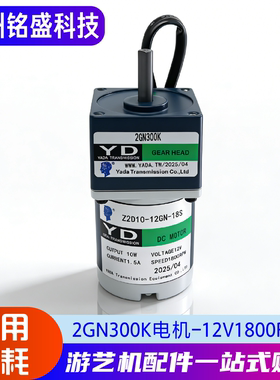 YD 2GN300K电机12V1800RPM夹子机电机 游戏机电机
