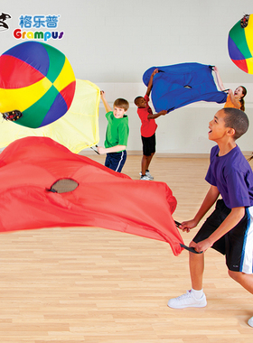 美国Gopher防撕裂纯色彩虹伞6件装儿童感统训练器材早教教具原装