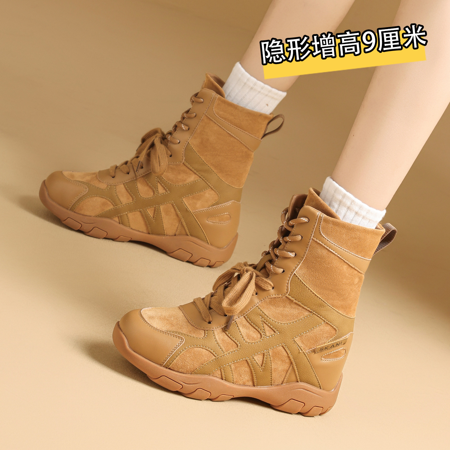 内增高9公分马丁靴女年秋冬新