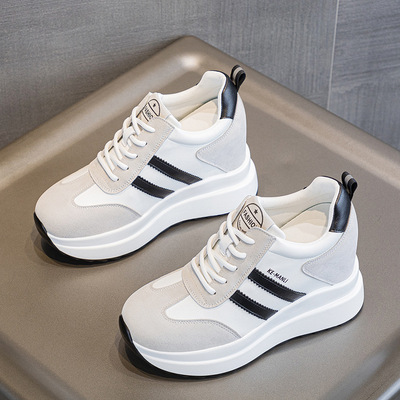 德训鞋女内增高女鞋2025爆款新款