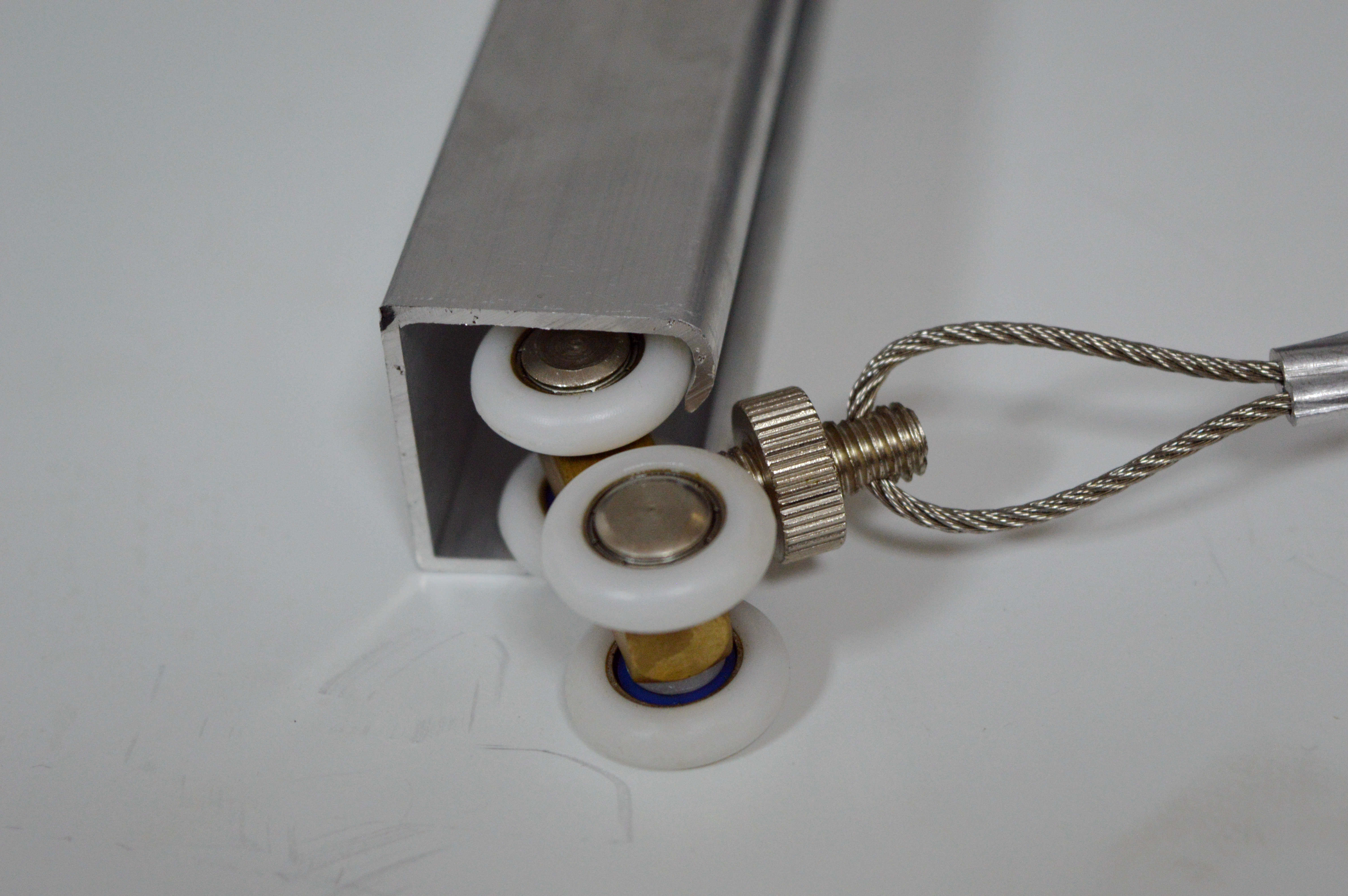 商场装饰吊轨书法作品展示天花u型滑轮挂画轨道宣传广告铝材轨u槽