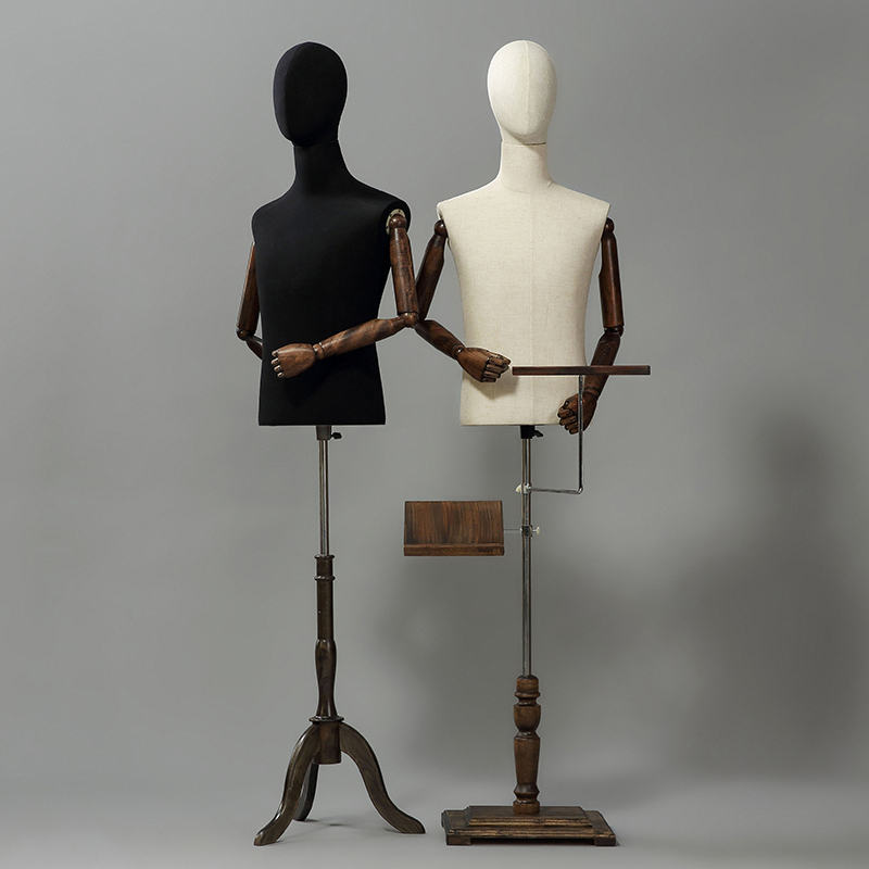 服装模特道具半身包布人台展示架服装店橱窗全身男士模特架带头