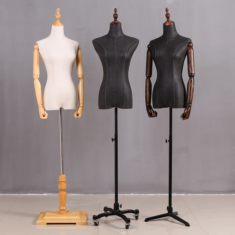 女半身模特道具服装店橱窗展示架人体仿真女装婚纱衣服模特架假人